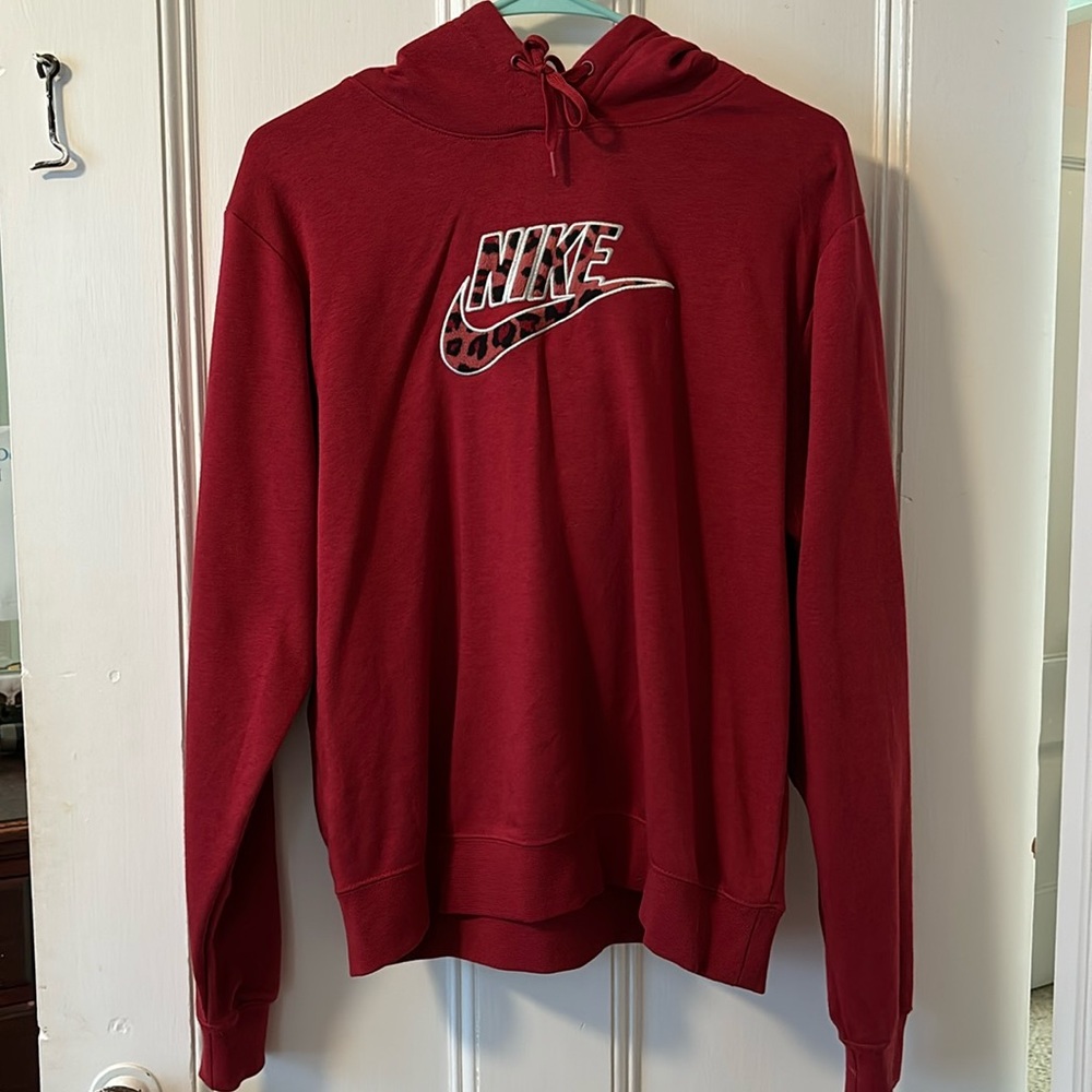 Nike hoodie with cheetah detail